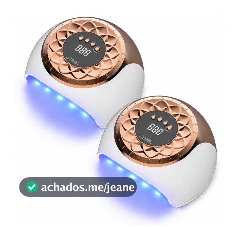 2x Cabine de LED UV Sun S9 Digital 57 Leds 268w Unha Gel Acrigel Secagem Rápida