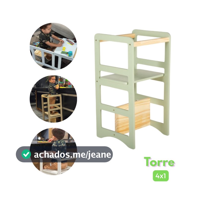 Torre de Aprendizagem Montessoriana Mesinha Para Desenhar 3x1