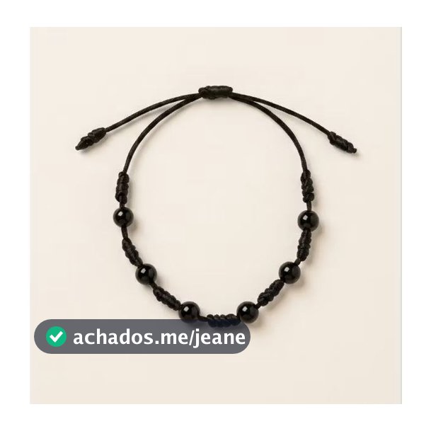 PULSEIRA DOS 7 NÓS OU MINIMALISTA/ PRETA/  COM TURMALINA NEGRA/ Pedra Natural