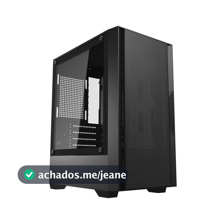 Gabinete Gamer Aigo Darkflash C195M Mesh, Mini-Tower, Lateral de Vidro, Preto, AC-C195M-MESH-B-HQ1
