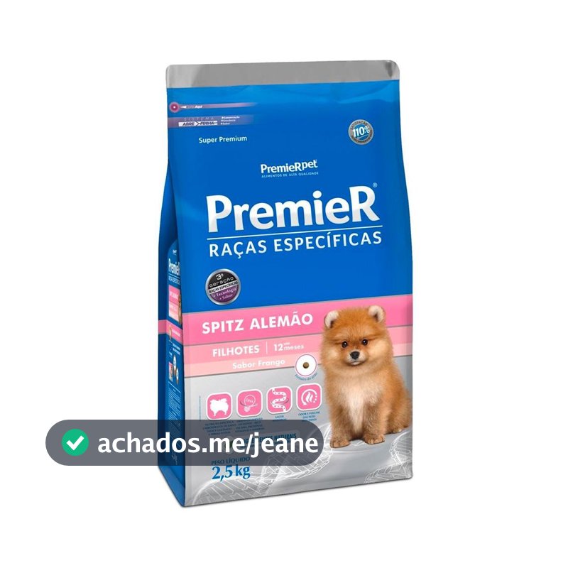 Premier Raças Específicas Spitz Alemão Filhotes Frango 2,5Kg