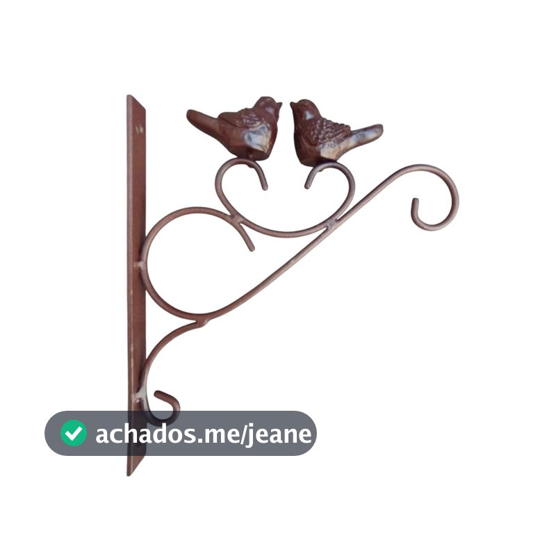 Mão Francesa Suporte Ferro 2 Passarinhos Jardim