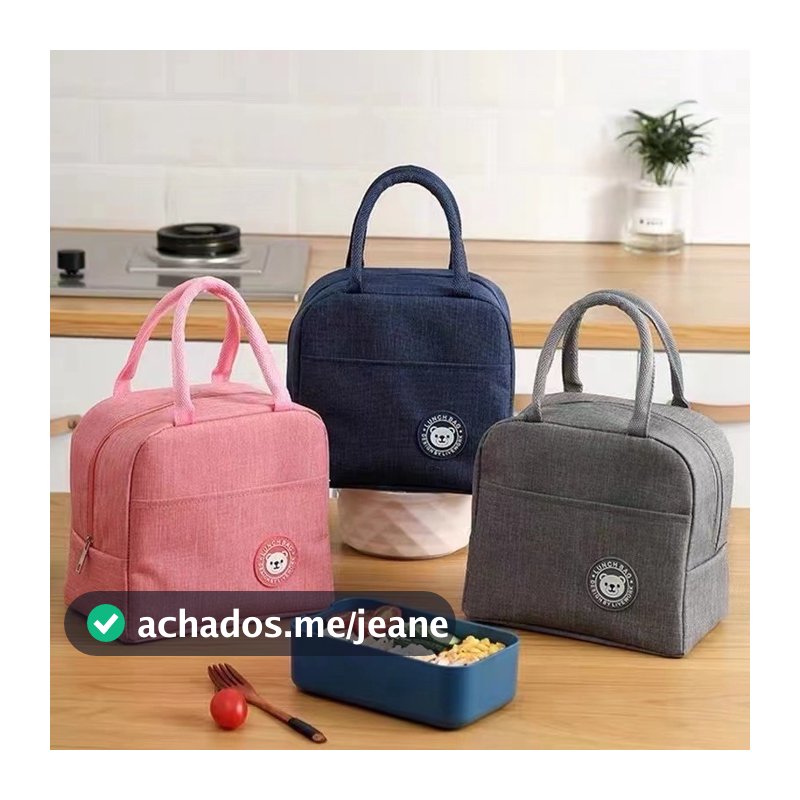 Bolsa Térmica Portátil Marmita Viagem Necessaire Lancheira Almoço Térmica