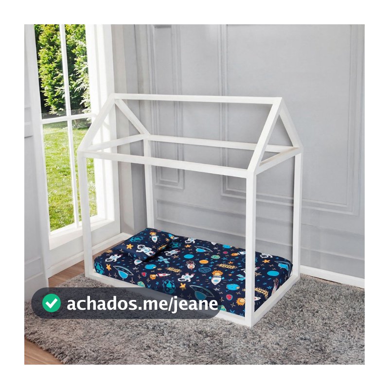 Jogo de Lençol 02 Peças Com Elástico para Mini Cama Montessoriana 200 Fios Infantil Estampado Macio