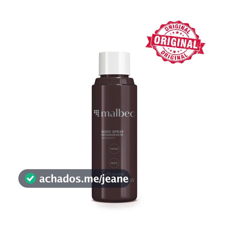 Refil Desodorante Body Spray Malbec 100ml (original, lacrado)