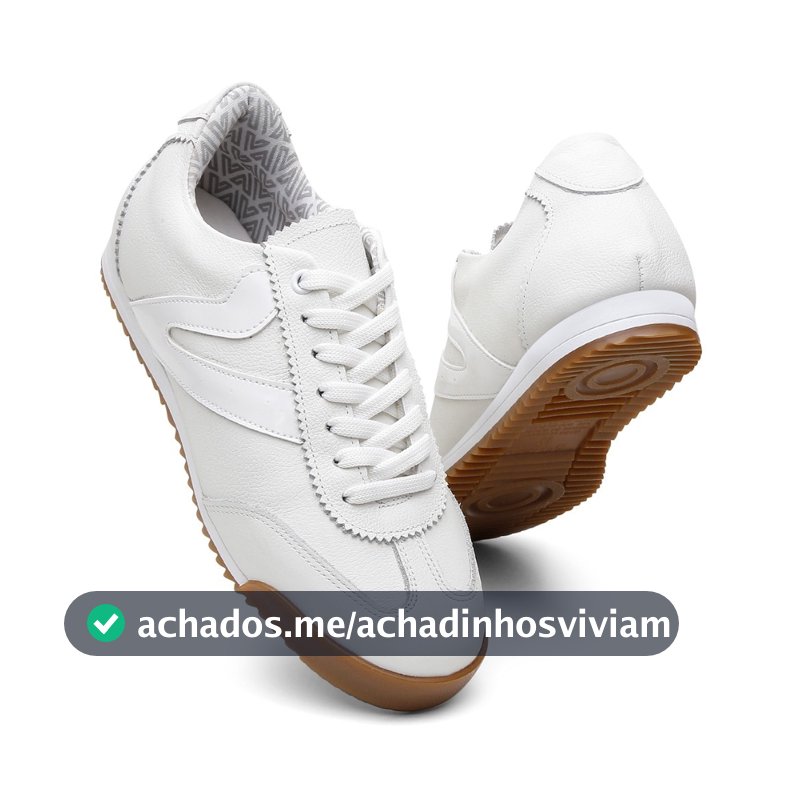 Tênis Feminino Vittal Couro Legítimo Naomi Casual Retrô Clássico