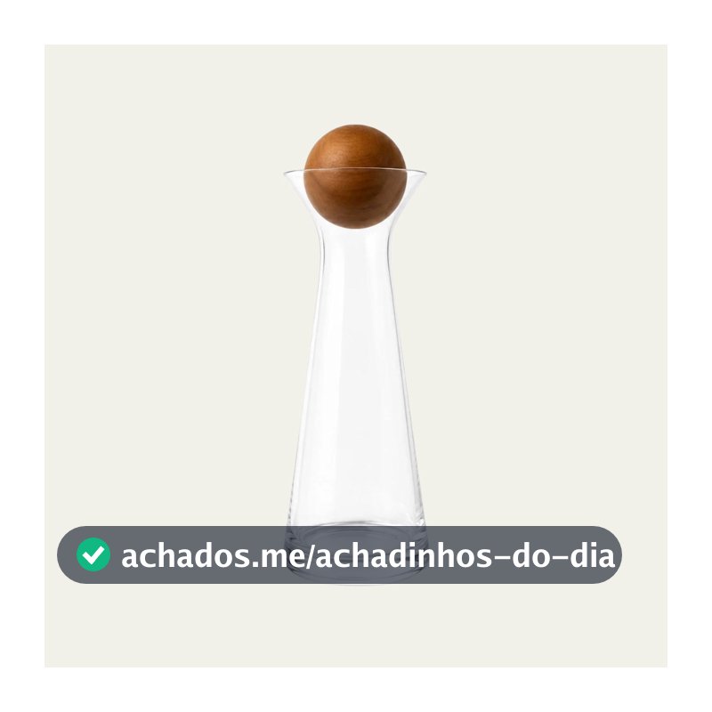 Garrafa em Vidro e Madeira Decorativa - Mart