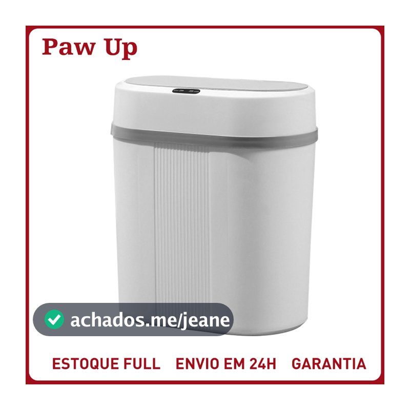 Lixeira Automática Knock 12L – Sem Toque, Sensor Infravermelho e Tampa para Cozinha, Banheiro, Escritório e Quarto