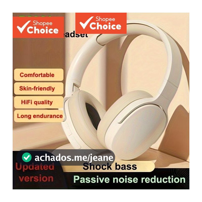 P2961 Fones De Ouvido Sem Fio Bluetooth Hi-Fi Estéreo Esportes HD Microfone TF/AUX Reprodução Fone