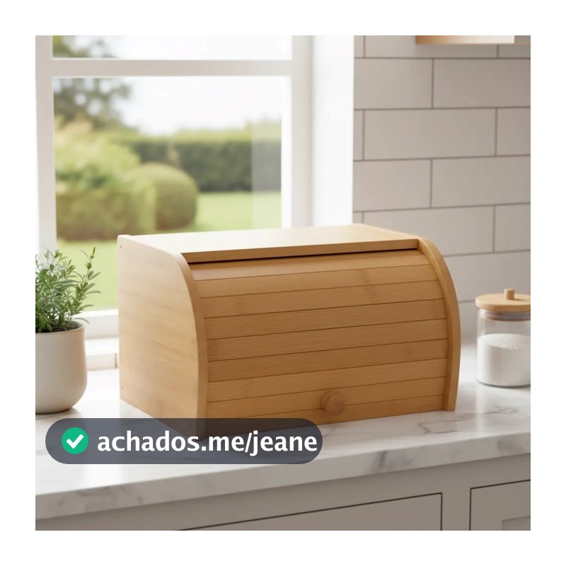 Porta Pães Tampa Retratil Ecokitchen Mimo Style 30x25x18