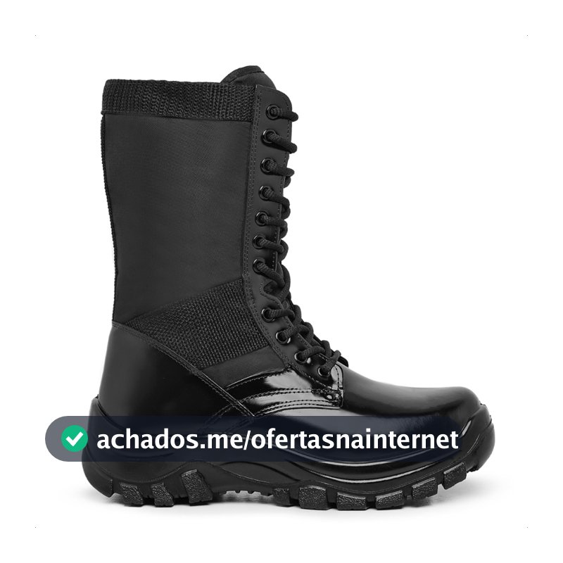 Coturno Troller Militar Masculino Confortável em Couro Com Palmilha em Gel