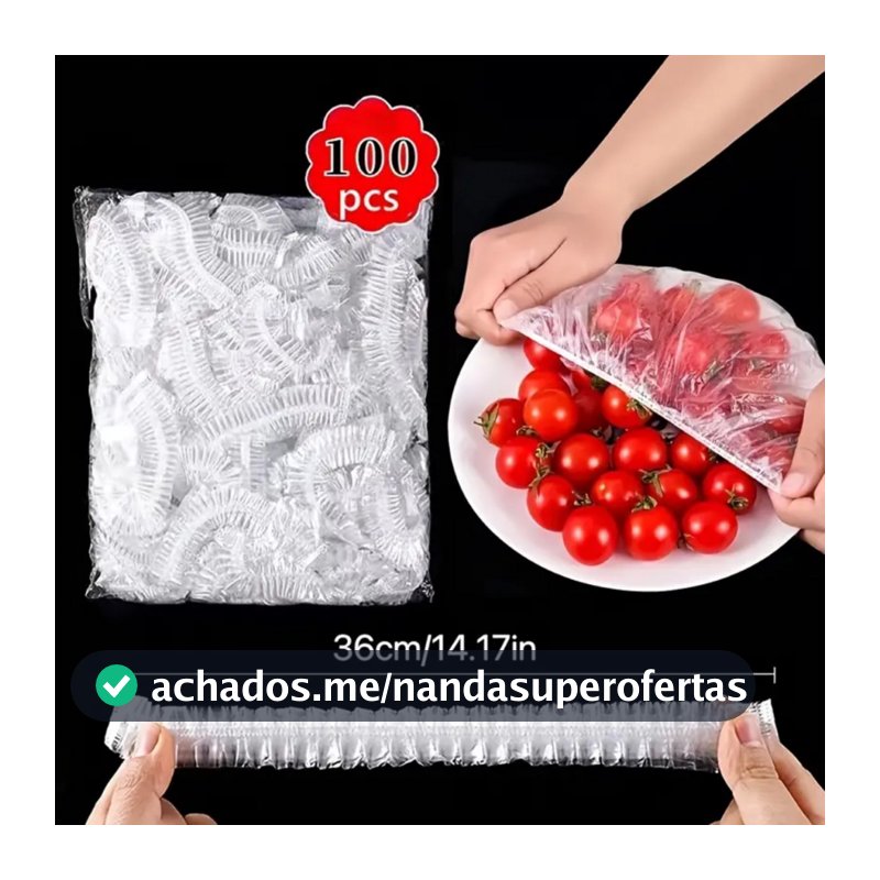 Kit 100/200/300/400 Tampas Elásticas Descartáveis Para Alimentos Potes Pratos Geladeira