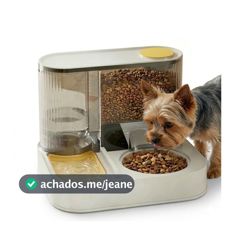 Comedouro e Bebedouro Mais Dog Automático Premium Pet Para Cães e Gatos 2em1