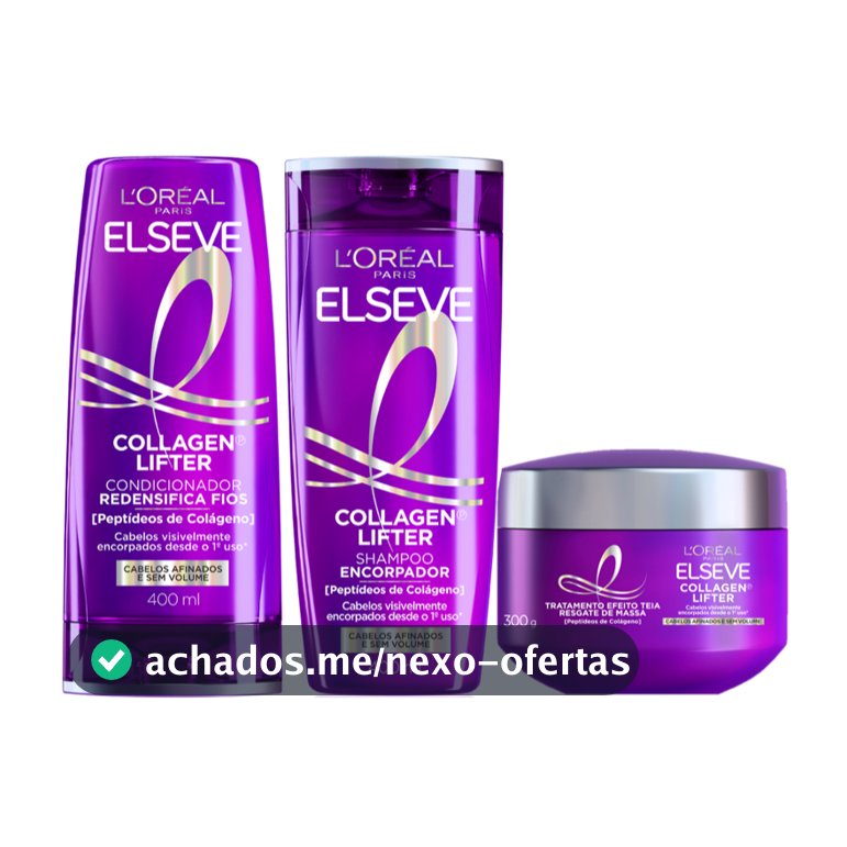 Kit L'oréal Paris Colágeno Lifter Shampoo + Condicionador + Tratamento