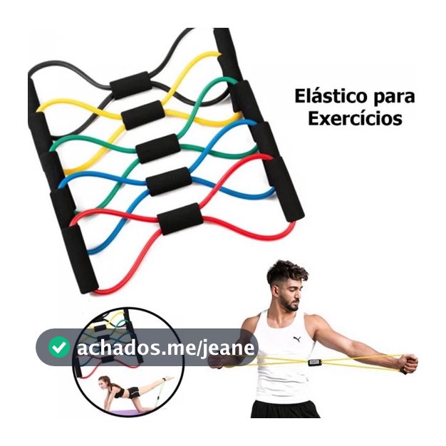 Elástico Extensor Academia  Para Treino De Ombro, Bíceps Tríceps  Pilates Musculação Treino Pronta Entrega