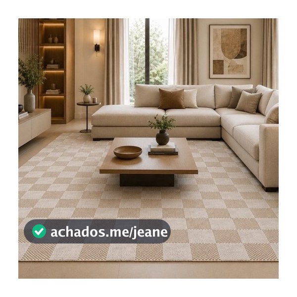 Tapete Andurá Xadrez Conforto e Estilo para Sua Sala