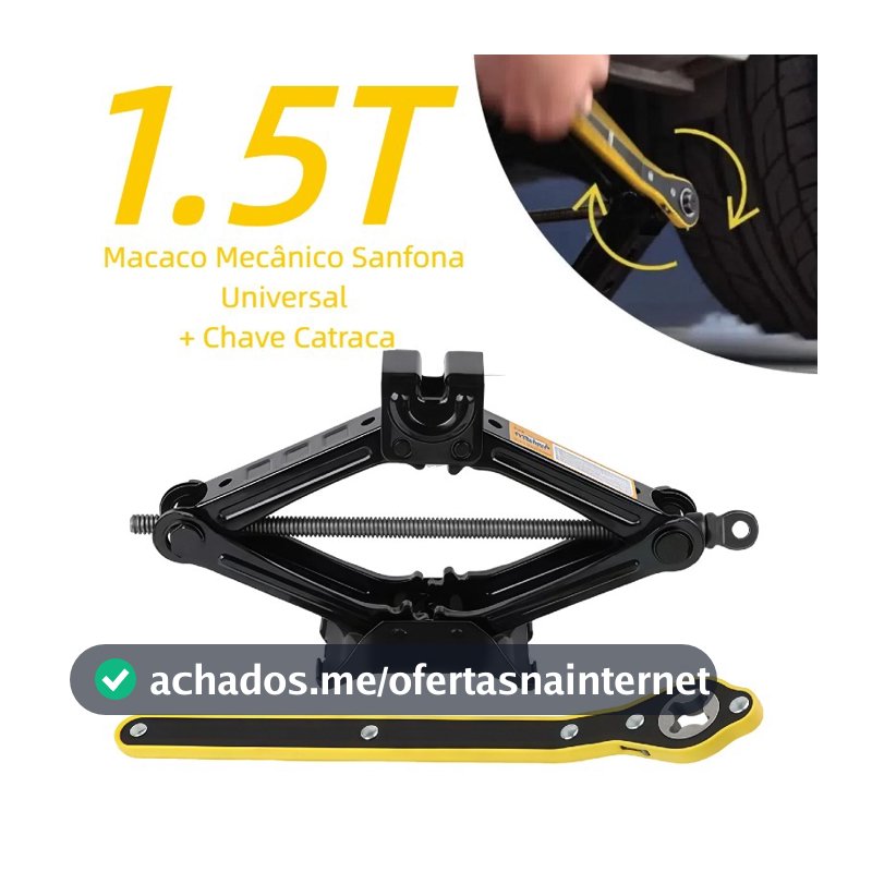 Macaco Hidráulico Universal 1,5 Ton | Ferramenta Essencial para Carros