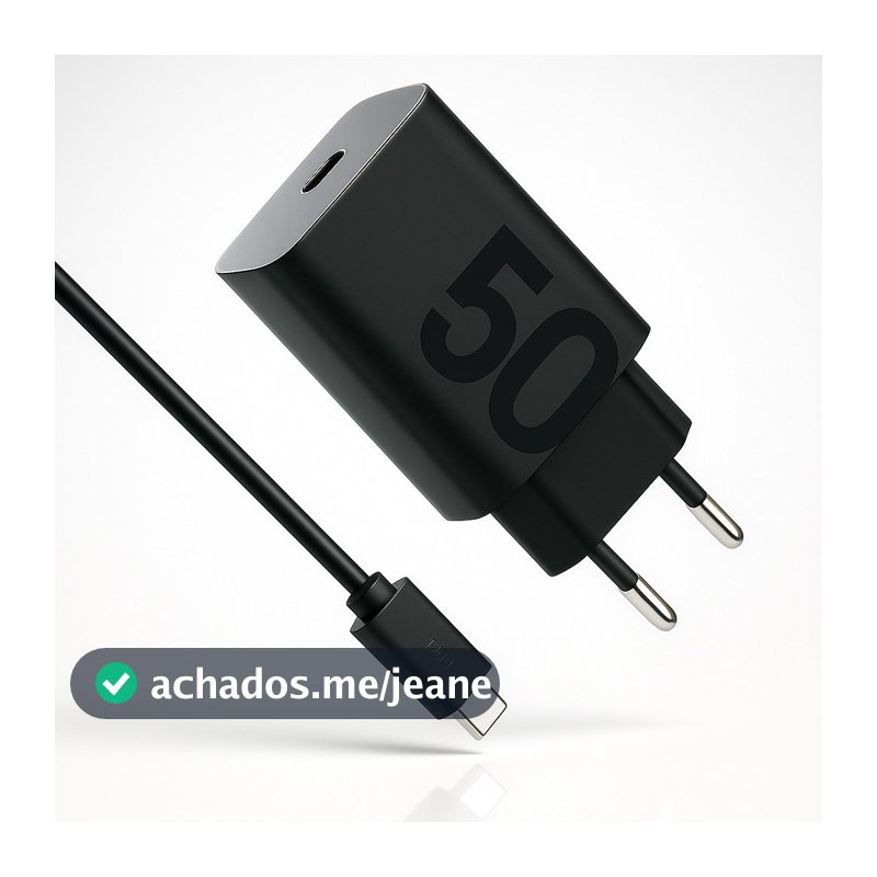 Carregador Celular Turbo Tipo C 50w Fonte + Cabo Original Universal