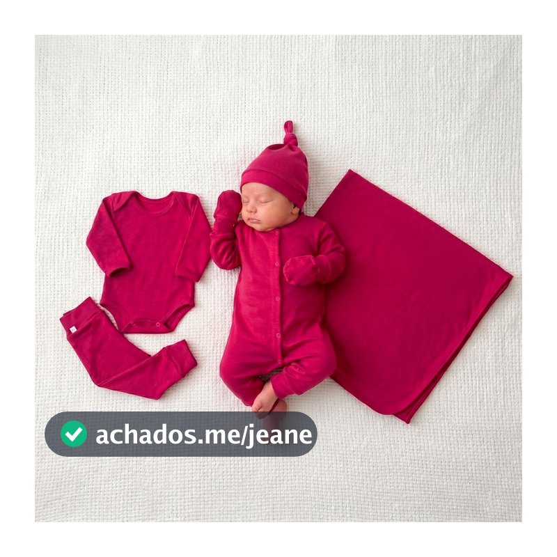 Saída Maternidade Branca para Bebê Menino e Menina 06 Peças Enxoval Completo 100% Algodão