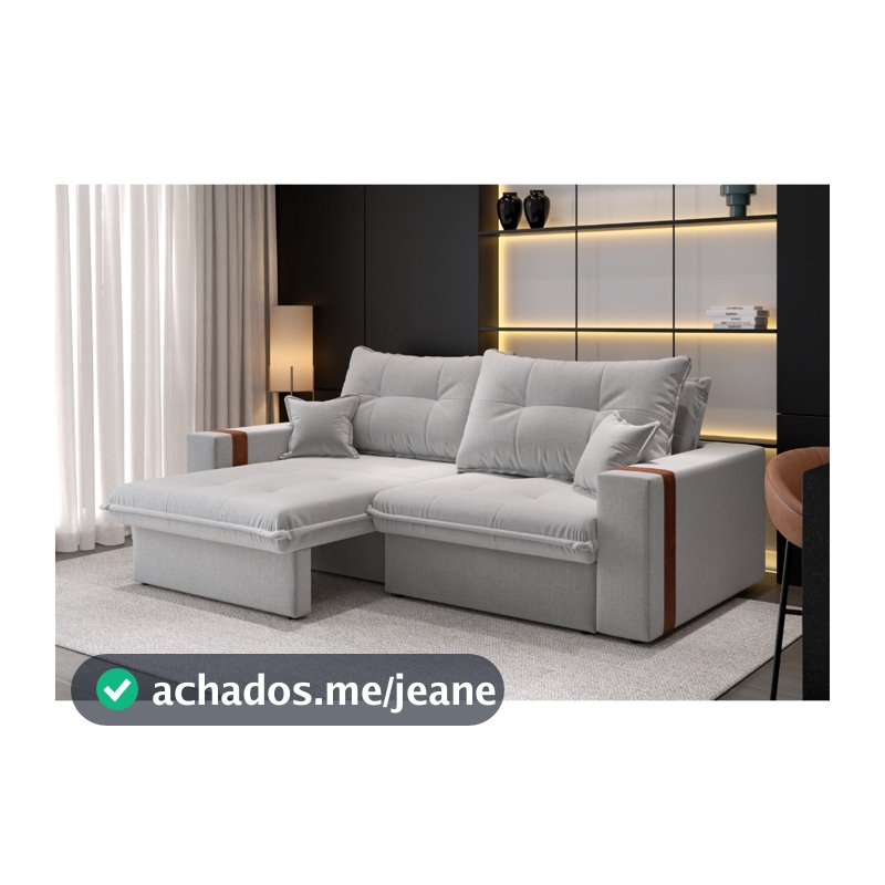 Sofá-cama Retrátil Reclinável 3 Lugares Linho 2,00m Ipanema