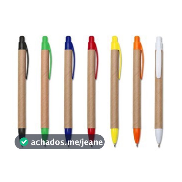 Kit 15 unidades Caneta Ecológica de Papelão