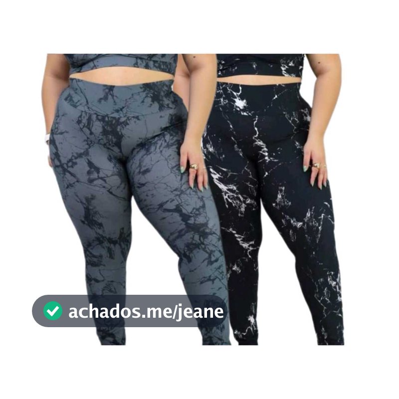 Calça Marmorizada Plus size academia