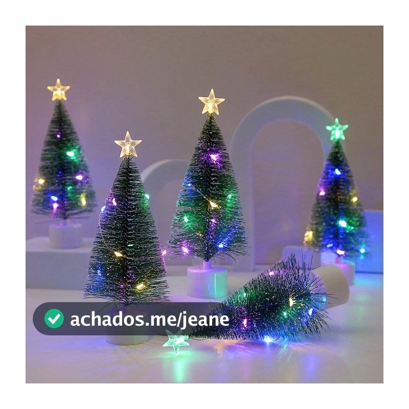 Corda de luz árvore de natal LED colorido luminoso agulha de pinheiro árvore de natal presente de natal atmosfera decora