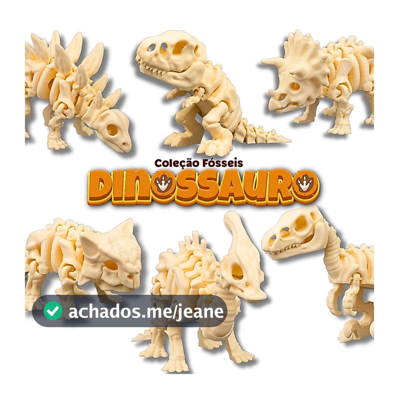 Brinquedo Dinossauro Articulado Fóssil Escavação Arqueólogo Presente Criança Divertido Educativo Lúdico T-Rex
