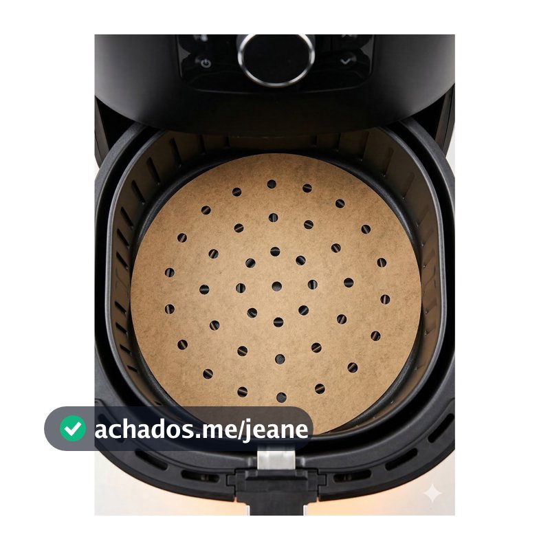FILTRO DE PAPEL DE AIRFRYER PARA FRITURAS, CIRCULAR 22CM, PACOTE COM 100 UNIDADES