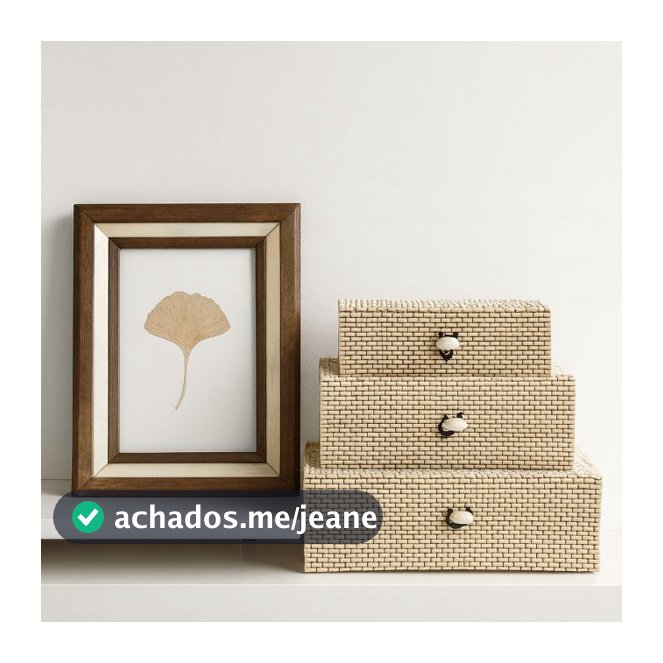 Kit 3 Caixas Bau Decoração Organizador Boho Chic P M G Bambu