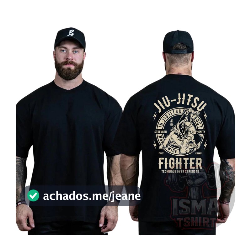 Camiseta Básica Artes Marciais Jiu Jitso Camisa 100% Algodão Streetwear Temos Plus Size Lançamento - Envio Rápido