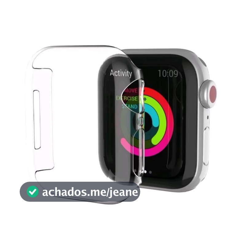 Capa Case fechada Acrilico ou Silicone transparente Pra Apple Watch 38 40 41 42 44 45 49 Seiro 10 42 46