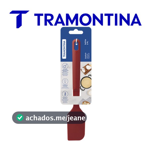 Espátula Tramontina Softta Silicone Vermelho Antiaderente Cozinha