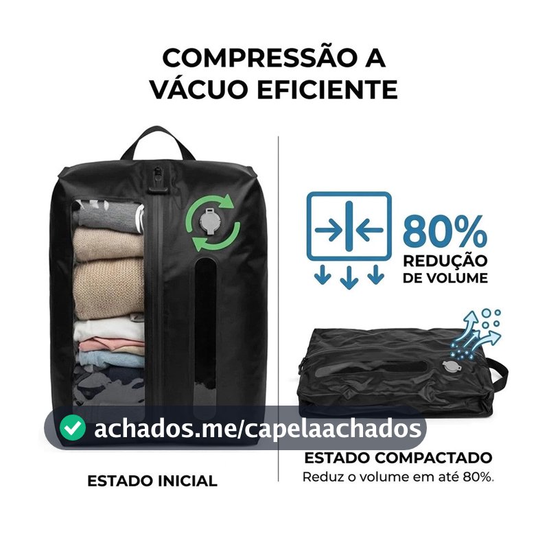 28L/19L Saco A Vácuo Organizador De Mala Bagagem Viagem Impermeável Compressão Roupas Capacidade Extra Grande