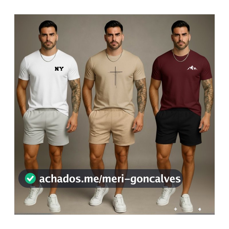Kit 3 Camisetas Masculino Branco Bege Bordô Algodão Blusa Camisa