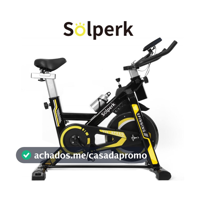 Solperk Bicicleta Spinning Profissional Ergométrica Silenciosa Bike Indoor Suporta até 120kg Para Casa