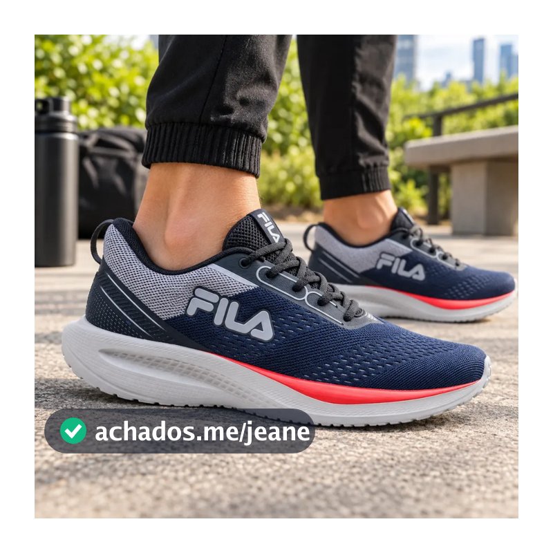 Tênis Fila Rise Up Masculino Preto Cinza Academia Treino Original Confortavel Caminhada Dia a Dia