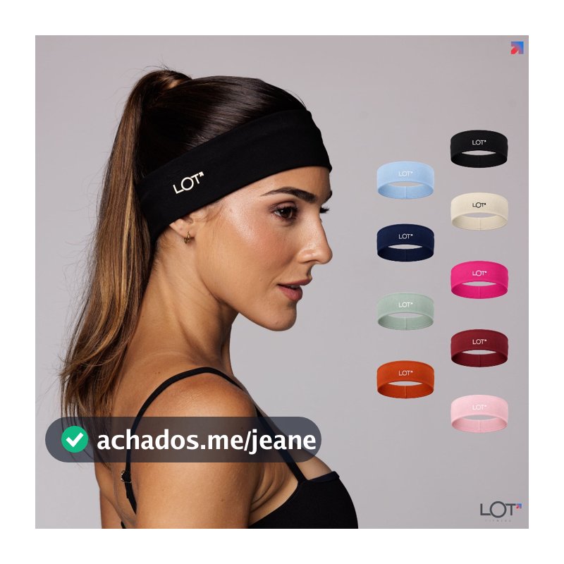 Faixa de Cabelo Headband Elástica Esportiva Academia Poliamida Coleção Duo