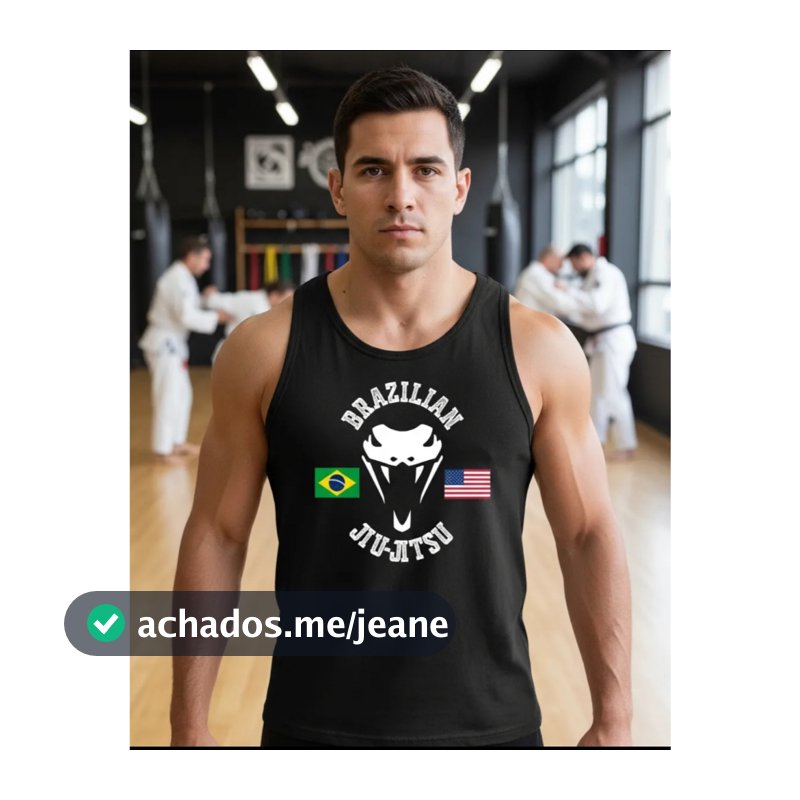 Camiseta de Jiu Jitsu Muay Thai Regata Boxe MMA Treino Academia Luta Preta