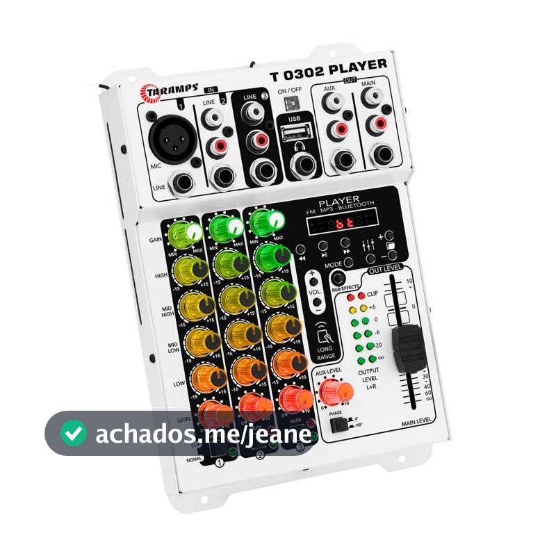 Mesa de Som automotivo Player Multicolor Taramps T0302