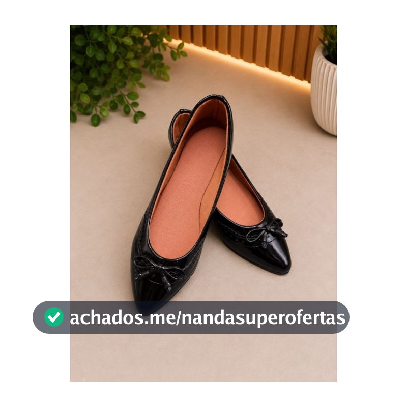 Sapatilha feminina com lacinho moderno estilo moderno moda dia a dia bico fino.