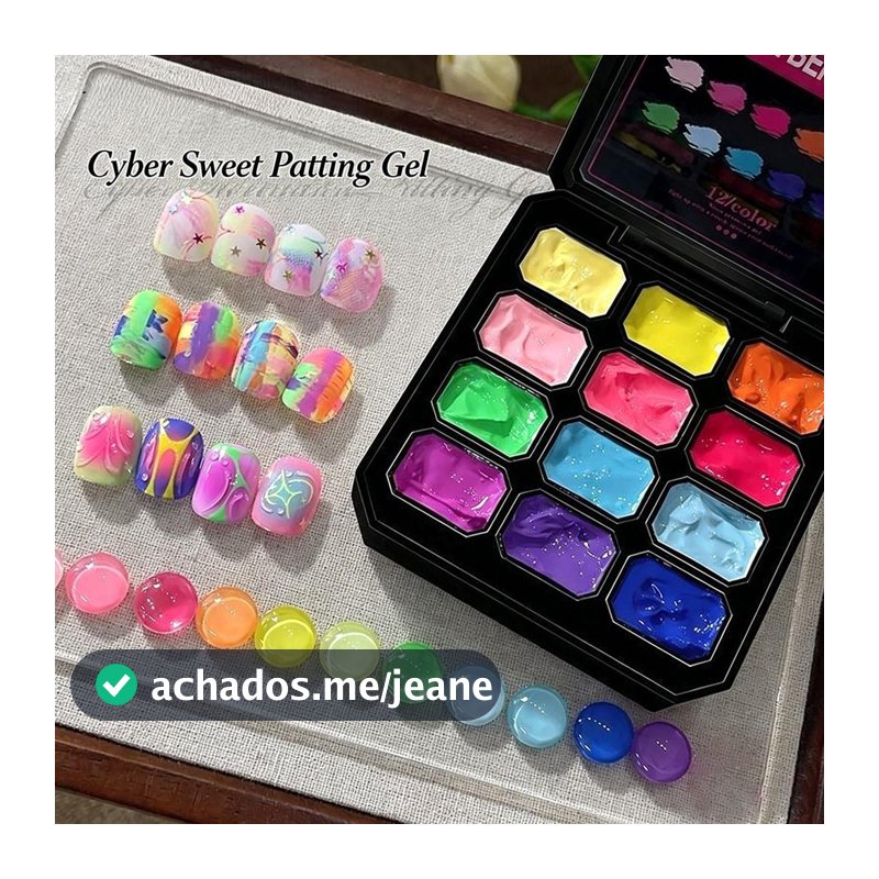 MIANEL Paleta De 12 Cores Cyber Sweetheart Sponge Gel 2026 Nova Chegada Dopamina Sem Limpeza Perfeitas Para Misturar Gra