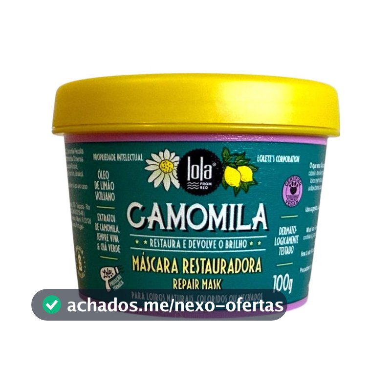 Mascara Restauradora Lola Cosmetics Camomila 100g