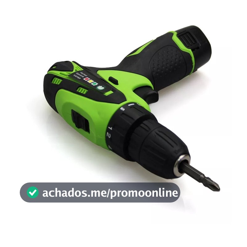 Parafusadeira/furadeira Hagra Sem Fio 2 Baterias 2 Velocidades 12v Bivolt 110V/220V Oferta Especial
