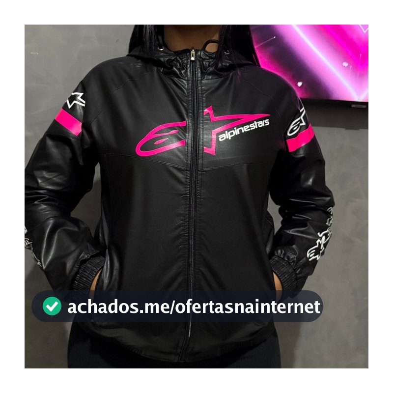 Jaqueta Feminina Corinho Impermeável Importada Forrada Telinha Estilo Motociclista Alpines
