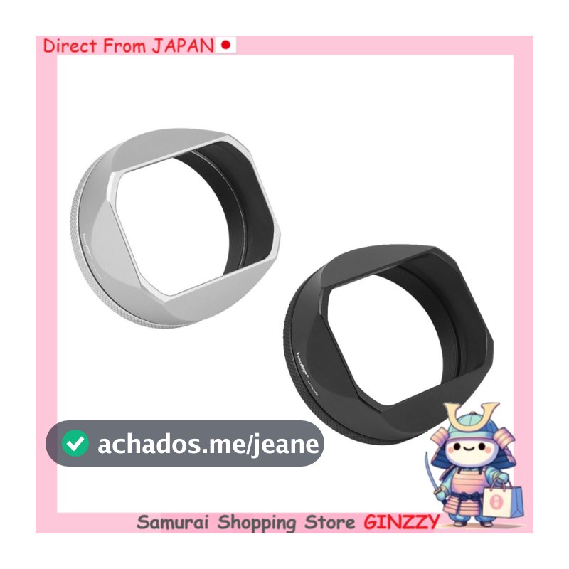 Haoge LH-X54B Square Metal Lens Hood with 49mm Adapter Ring for Fujifilm X100VI and X100V Japan
