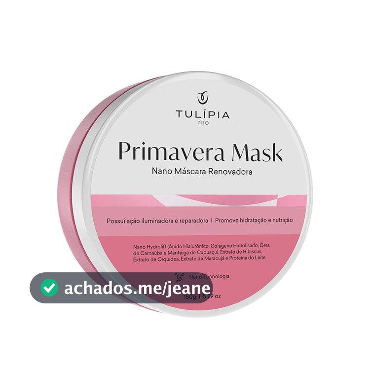Máscara Facial Primavera Hidratante, Antioxidante Rejuvenescimento , Renovadora Tulipia