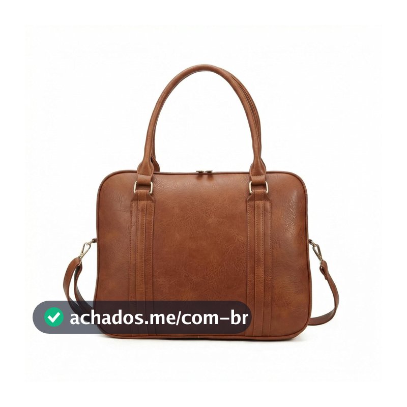 Bolsa para Notebook Feminina Couro PU Elegante Pasta Executiva Trabalho Escritório