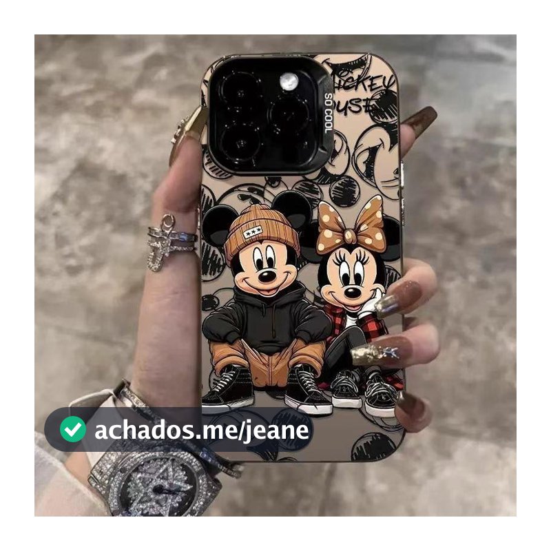 Anti-impacto Silicone Capinha Fosco Rato de Desenho Para iPhone XR 11 12 13 14 15 16 17 18 Pro Max Capinha de celular