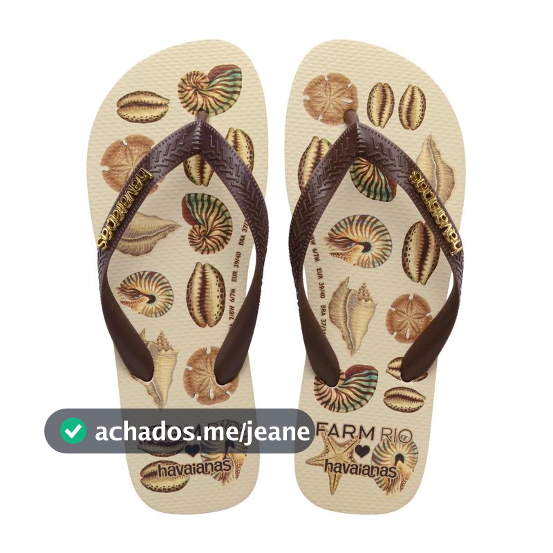 Chinelo Havaianas Farm Conchas